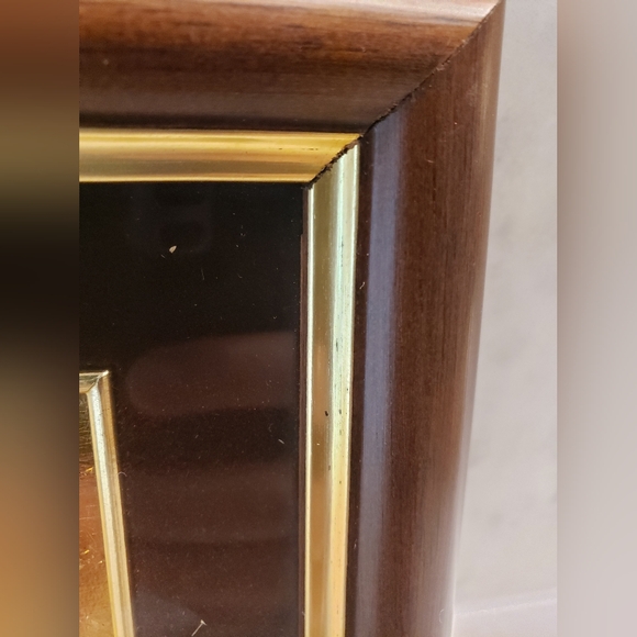 Vintage Italian Picture of a Bridge, Stream &Nature on hand-painted on gold leaf - Picture 3 of 10